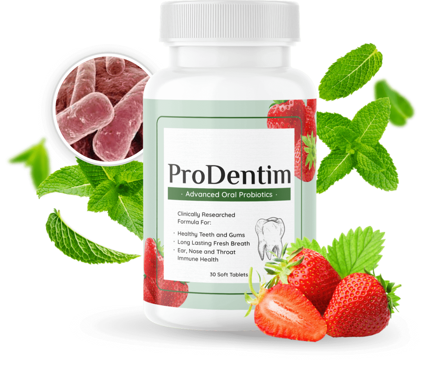 ProDentim supplement bottle for healthy teeth and gums